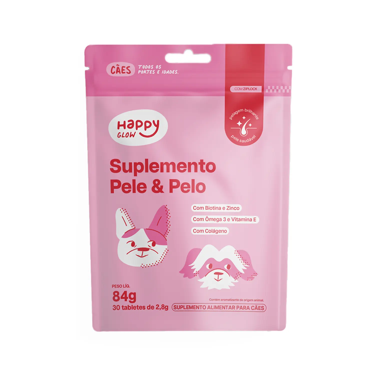 Suplemento Happy Glow Pele e Pelo para Cães Happy Med